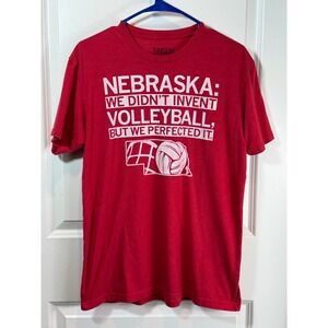 Nebraska Womens Volleyball Perfected It Graphic T-Shirt Mens Medium Red Heather